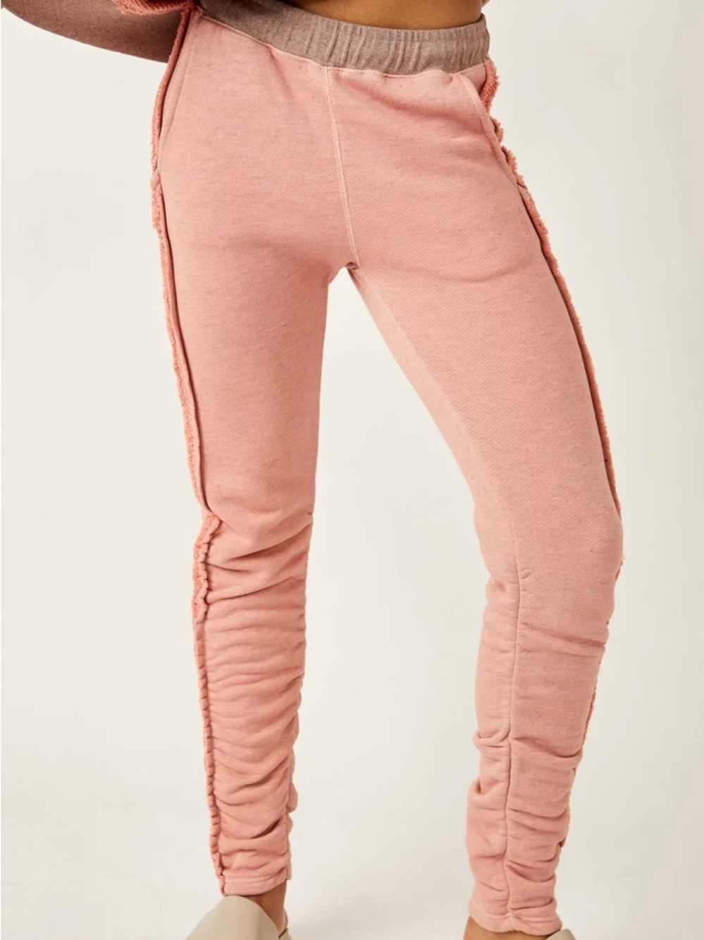 Free People Movement Women’s Small Start Up Sweatpants Melon Ruched Casual Pants